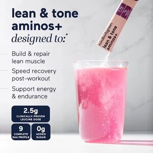Mind Body Green Lean & Tone Aminos+ muscle tone + energy -leucine 30 serv